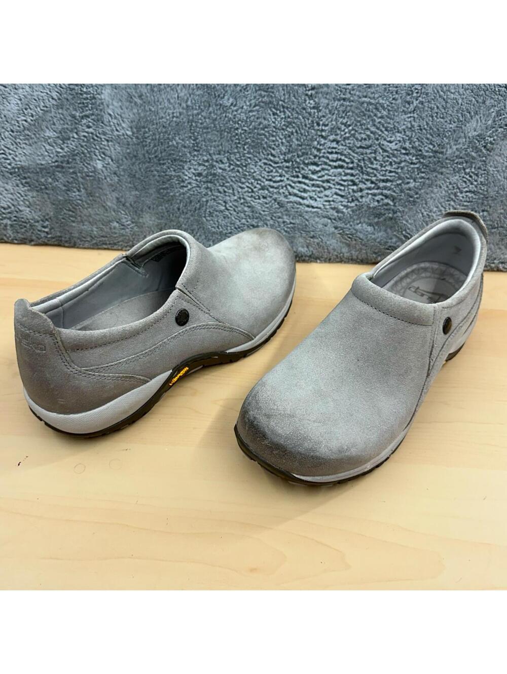 Gray Dansko Patti‎ Suede Walking Shoes Vibram Sole